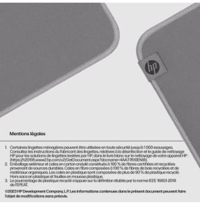 HP 100 Sanitizable Mouse Pad  100 Sanitizable Mouse Pad  (8X594AA)