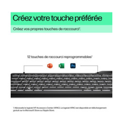 HP Clavier filaire rétroéclairé 400 Clavier filaire rétroéclairé HP 400  (7N7C0AA)