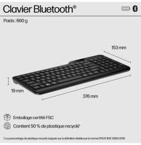 HP Clavier Bluetooth multi-périphériques 460 Clavier Bluetooth multi-périphériques HP 460  (7N7B8AA)