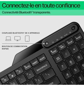 HP Clavier Bluetooth multi-périphériques 460 Clavier Bluetooth multi-périphériques HP 460  (7N7B8AA)