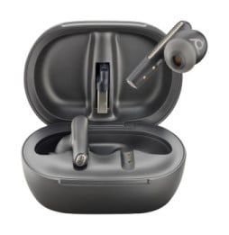 POLY Écouteurs noir charbon Voyager Free 60+ UC + adaptateur USB-C BT700 + étui de charge avec écran tactile (7Y8H2AA)