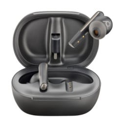 POLY Écouteurs noir charbon Voyager Free 60+ UC + adaptateur USB-C BT700 + étui de charge avec écran tactile (7Y8H2AA)