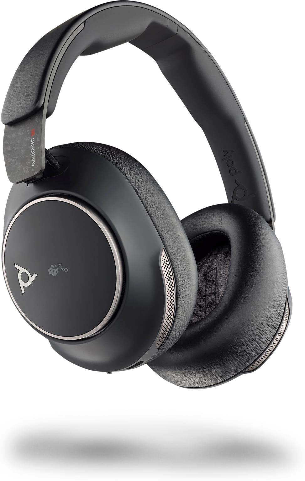 سماعة رأس بميكروفون POLY Voyager Surround 80 UC USB-C معتمدة لـ Microsoft Teams + محول USB-C/A (8G7U0AA) — صورة 3