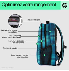 HP Sac à dos Campus XL (tartan) Sac à dos HP Campus XL (tartan)  (7J594AA)