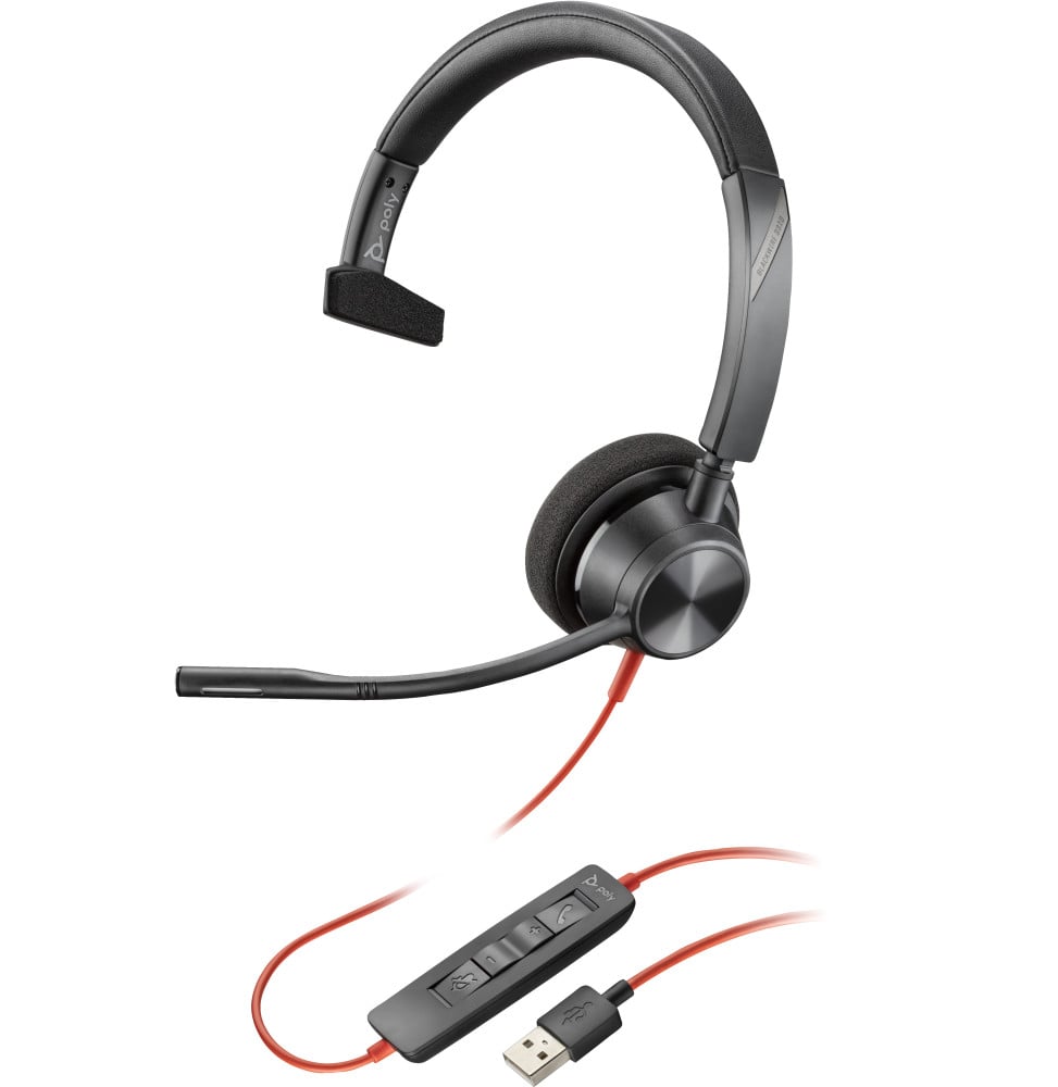 POLY Casque USB-A Blackwire 3310 Casque USB-A Poly Blackwire 3310  (767F7AA)