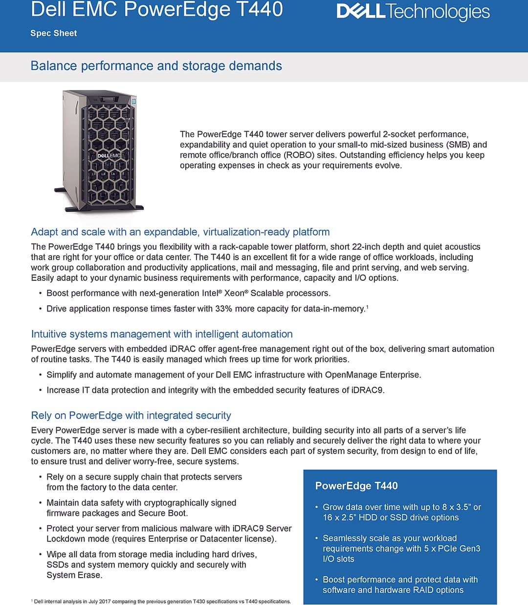 Serveur tour Dell PowerEdge T440 4210 Intel Xeon (PET440M02)