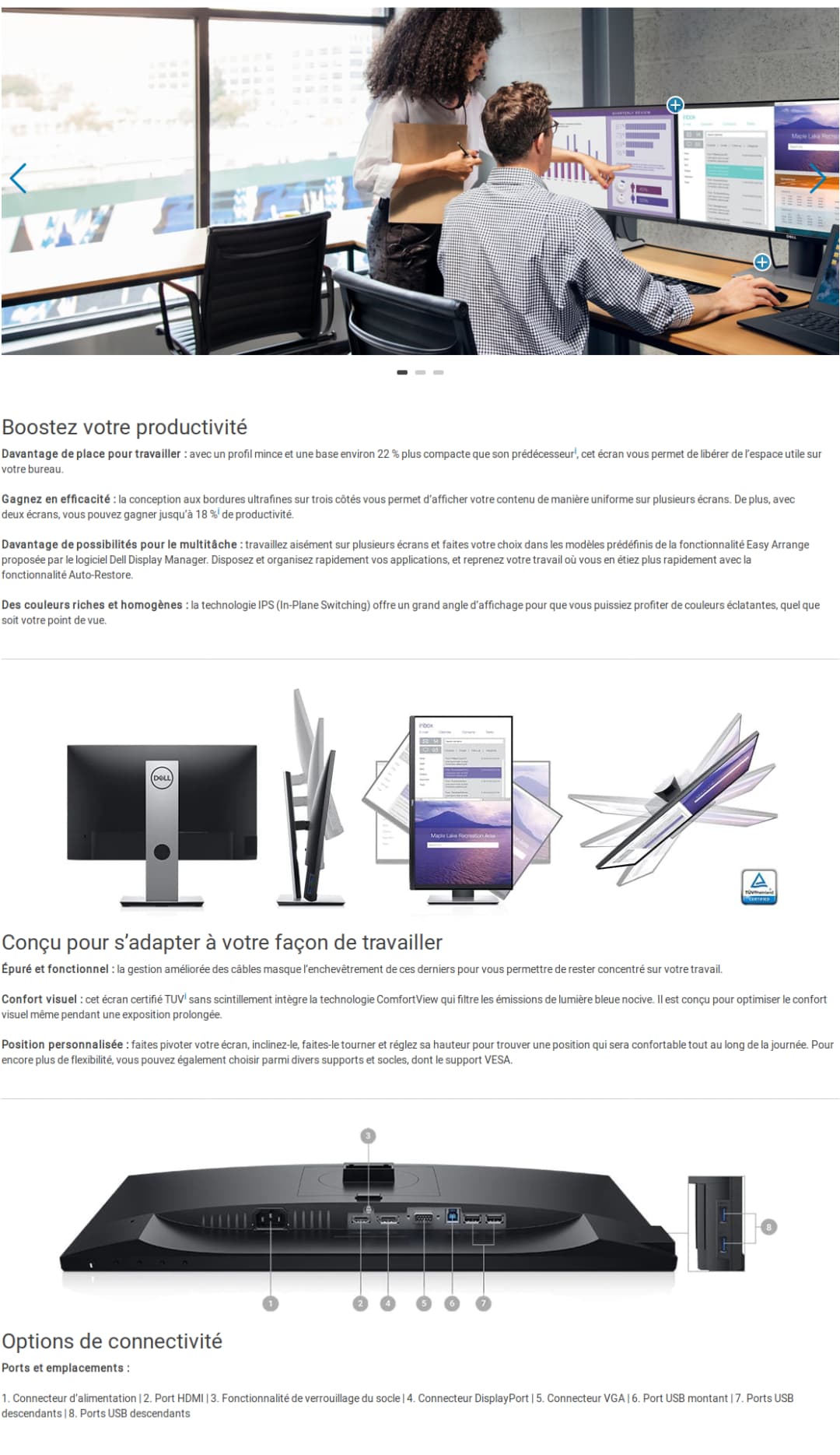 Écran 21,5" Full HD Dell P2219H - Garantie 3 ans (P2219H-3Y)
