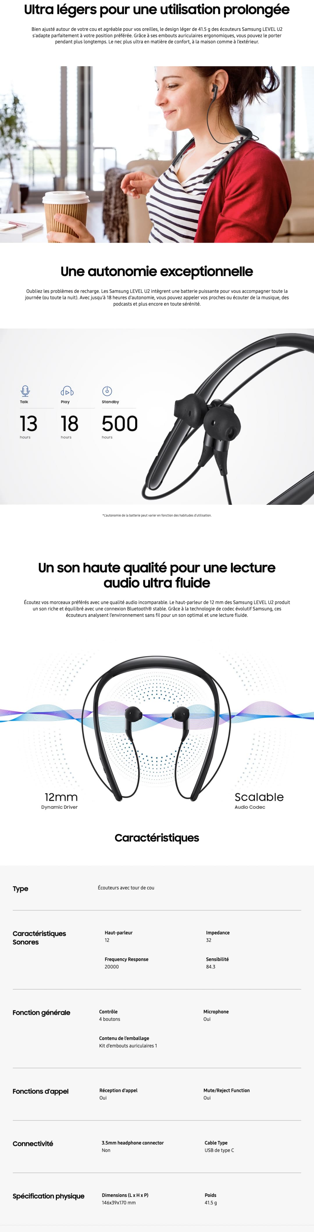 Casque Bluetooth Samsung Level U2
