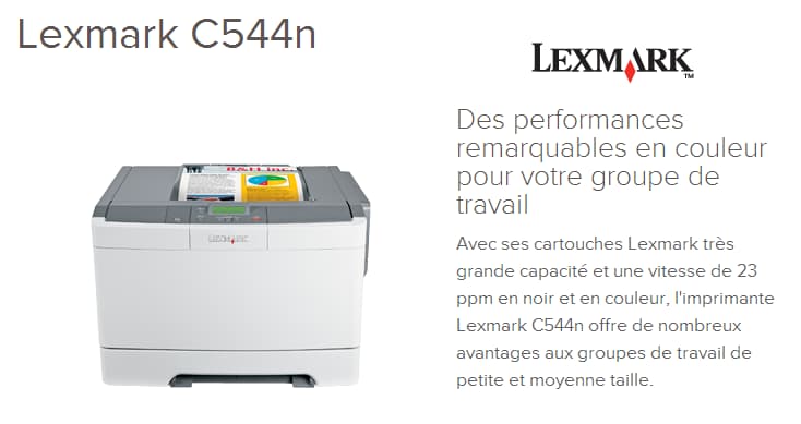 Imprimante laser couleur Lexmark C544n (26C0080)