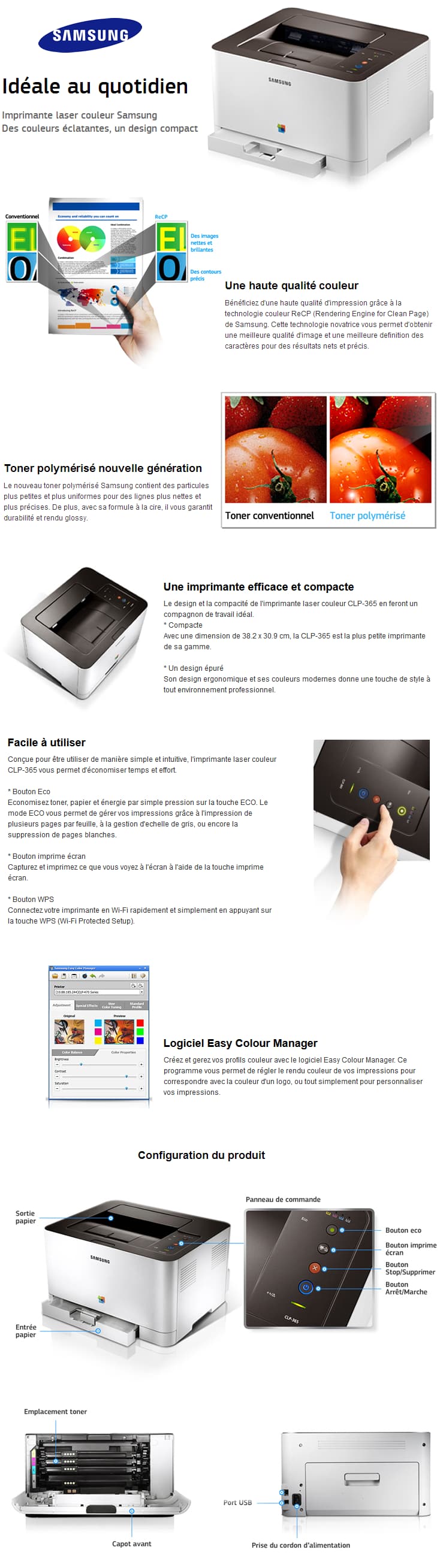 Imprimante Laser Couleur Samsung CLP-365W/XSG