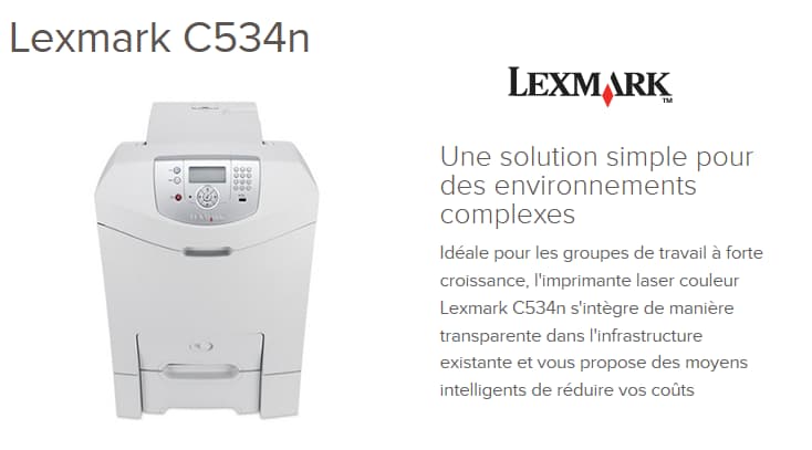 Imprimante Laser couleur Lexmark C534n
