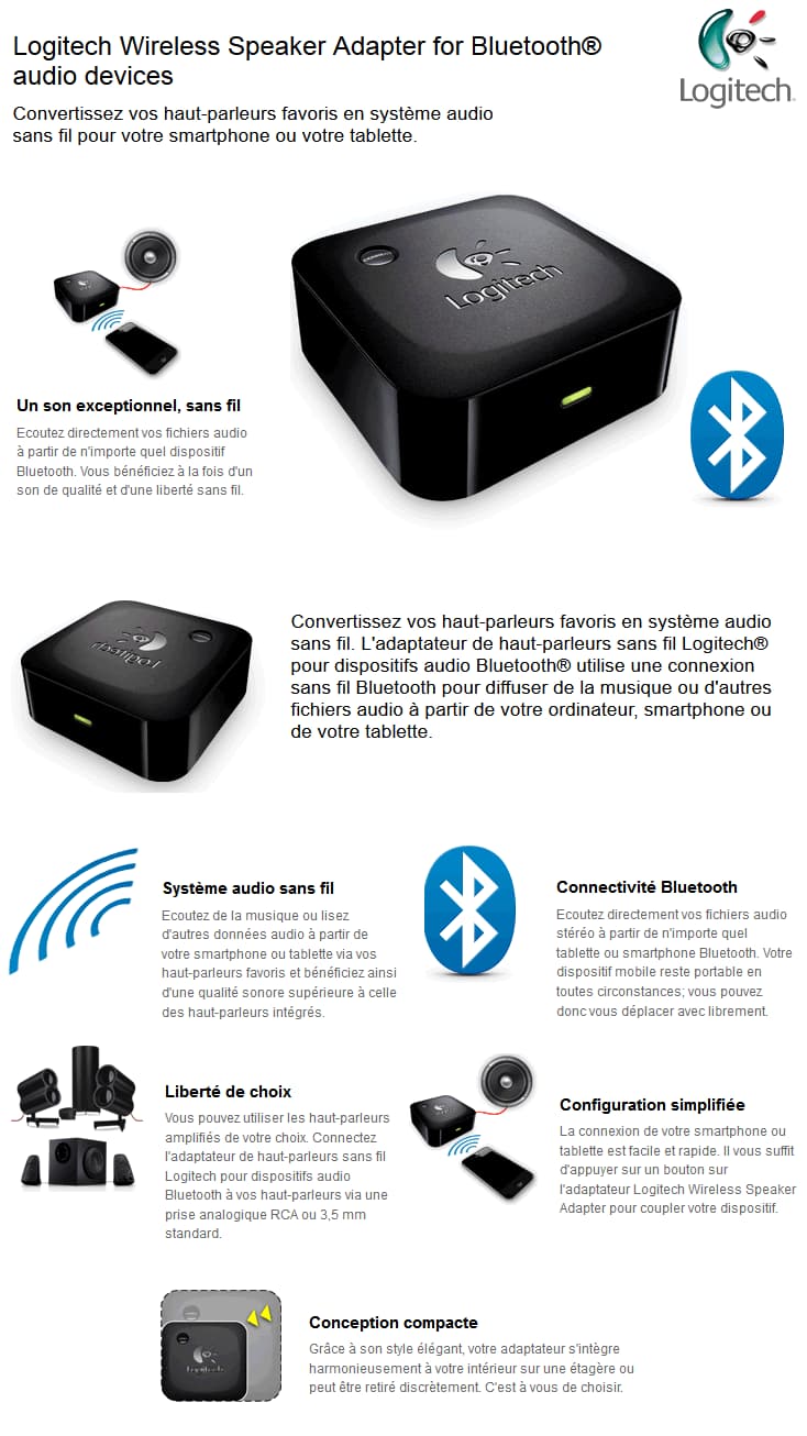 Logitech Wireless Speaker Adapter (980-000541)