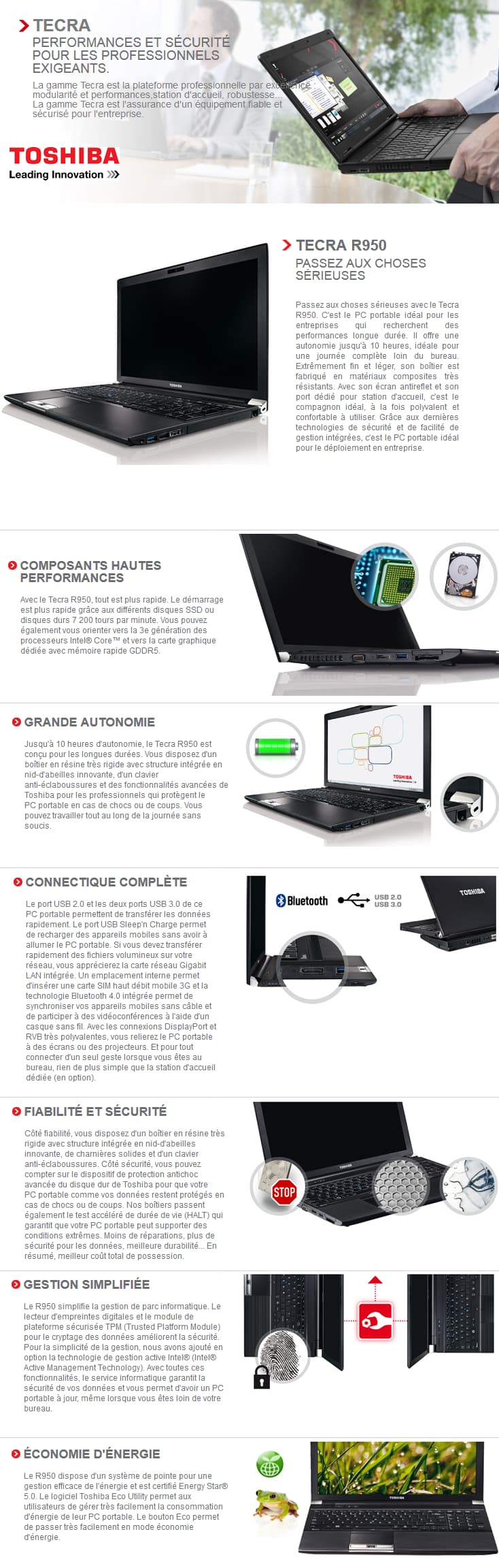 Pc portable Toshiba TECRA R950-1DN (PT534E-05K01EFR)