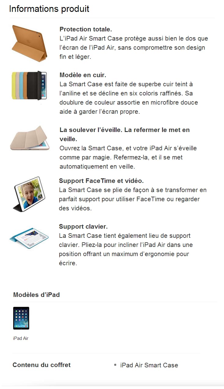iPad Air Smart Case - Cuir