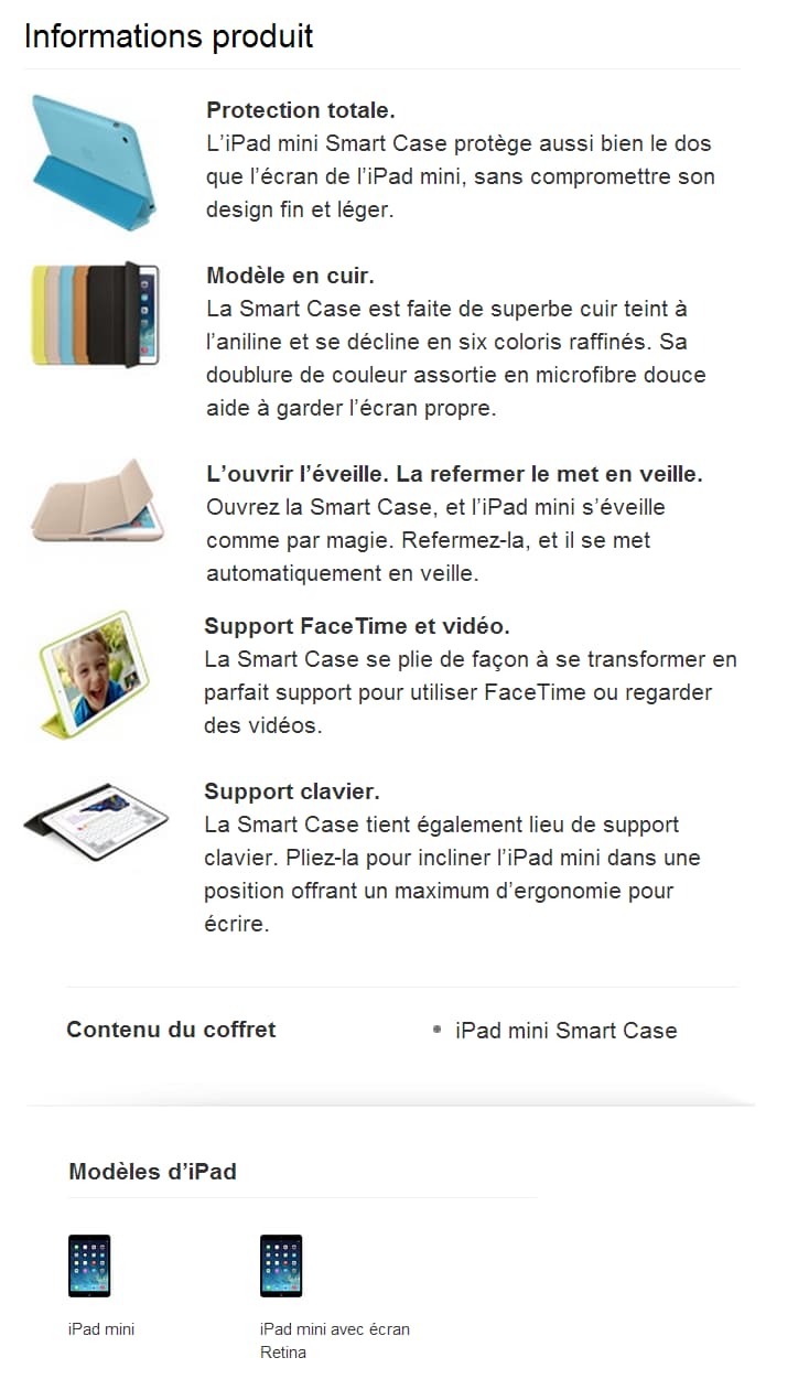 iPad mini Smart Case - Cuir