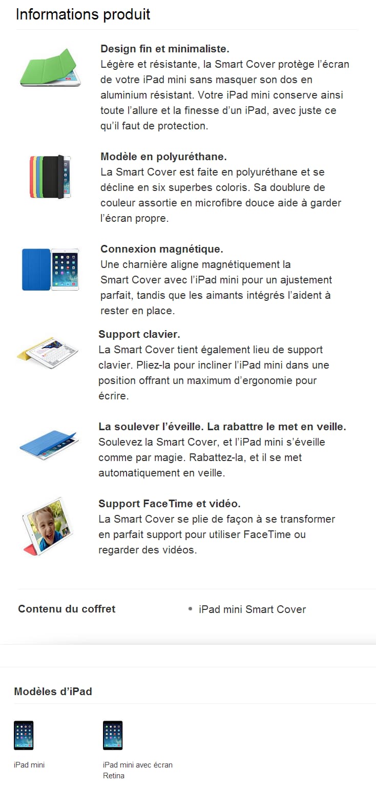 iPad mini Smart Cover - Polyuréthane