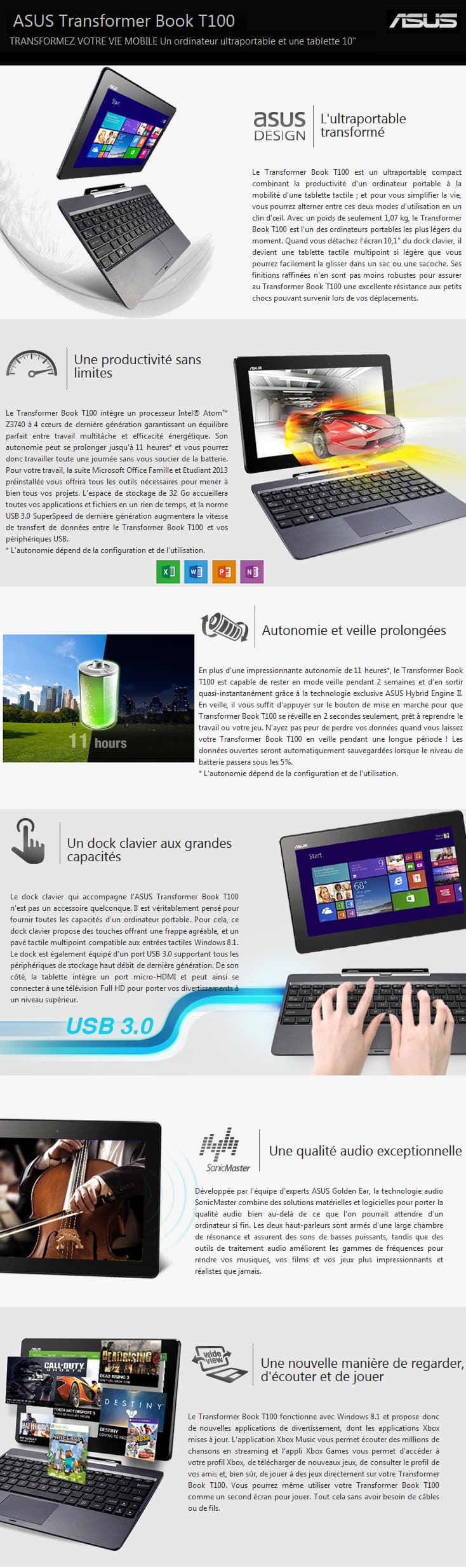 ASUS Transformer Book T100 (90NB0451-M02070)