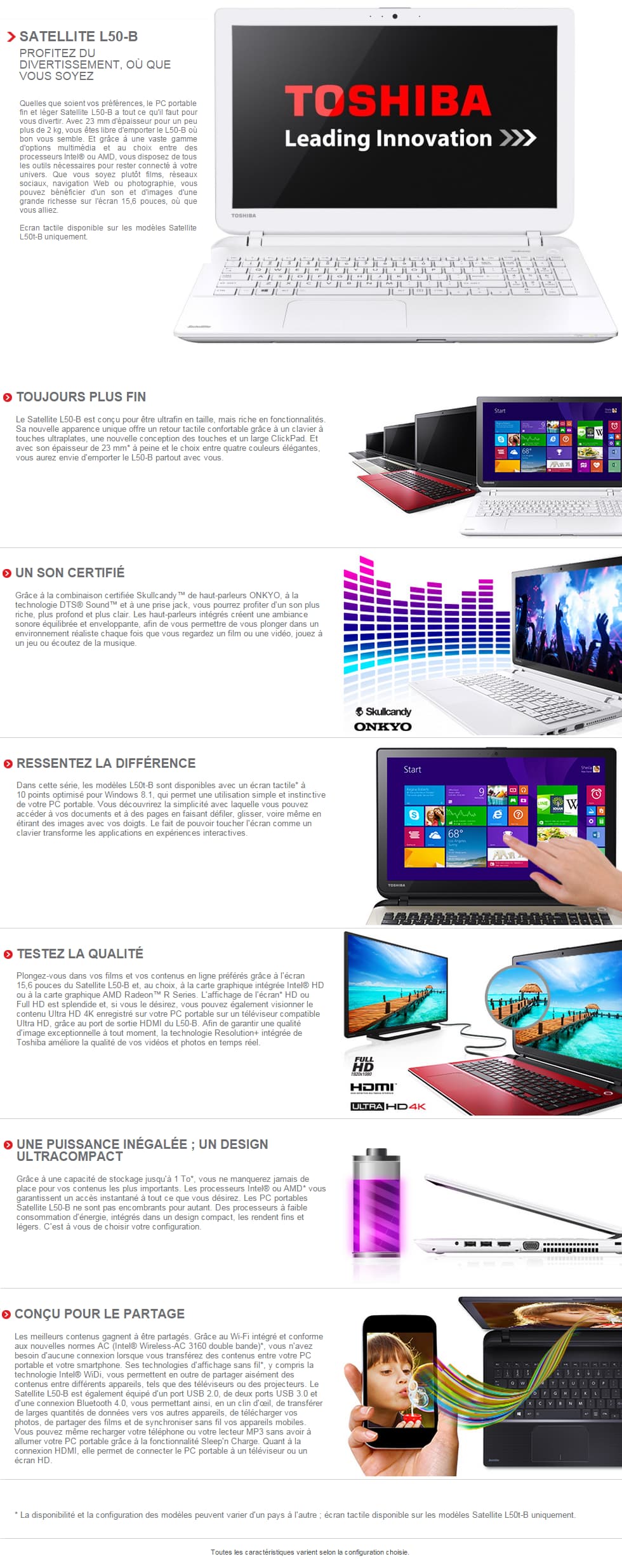 Pc portable Toshiba SATELLITE L50