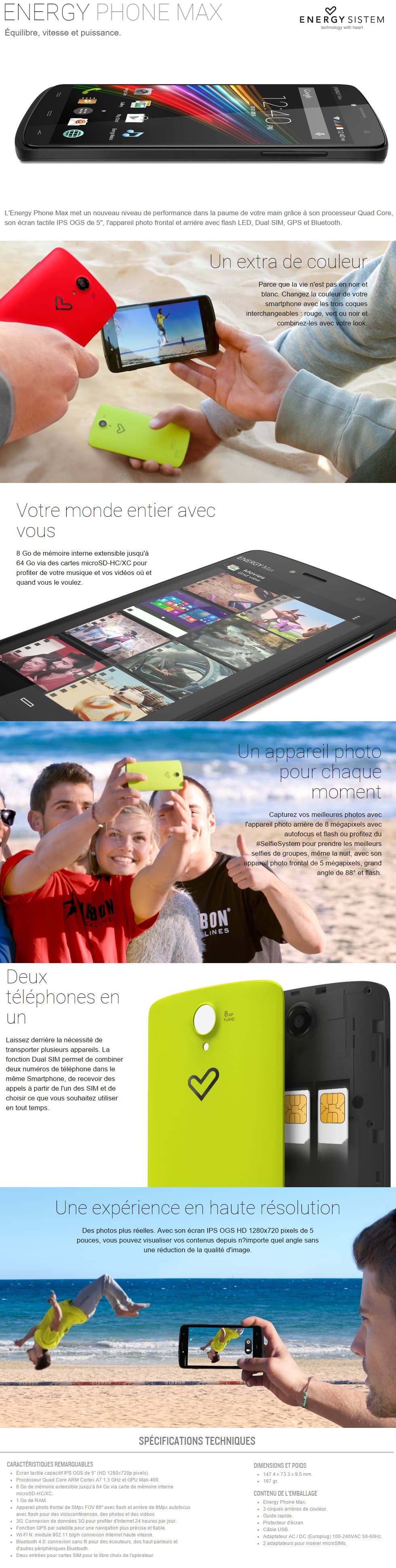 Smartphone Energy Sistem Phone MAX - Dual SIM