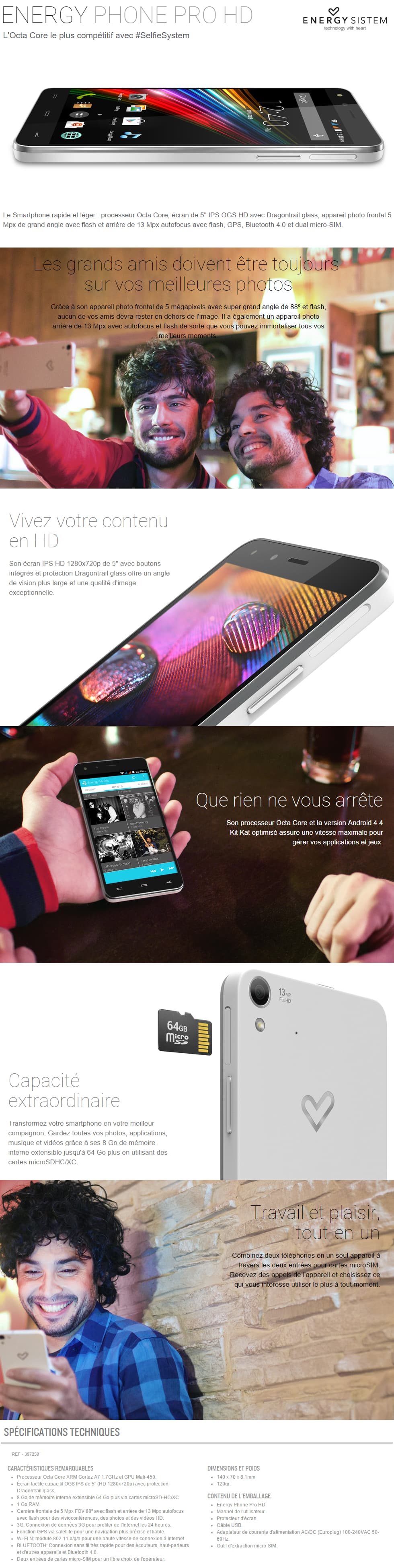 Smartphone Energy Sistem Phone PRO HD - Dual SIM
