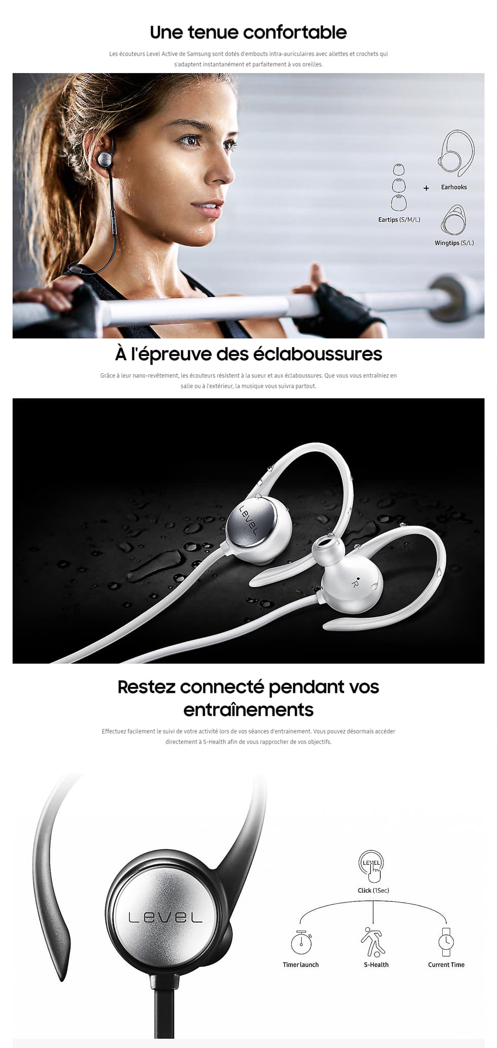 Écouteurs Samsung Bluetooth Level Active