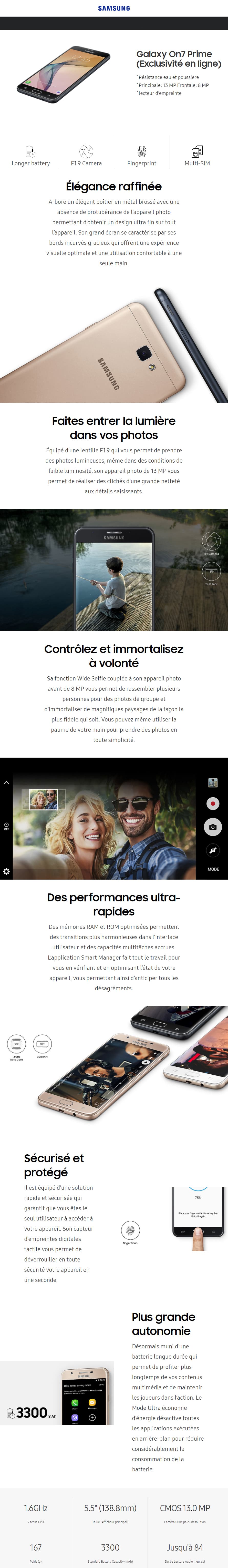 Smartphone Samsung Galaxy On7 Prime