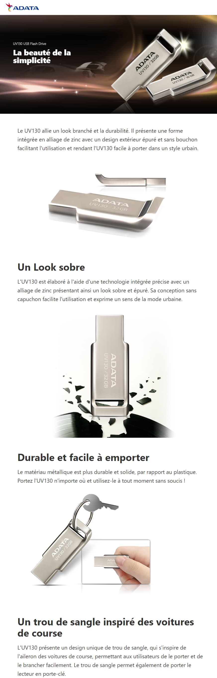 Clé USB ADATA UV130