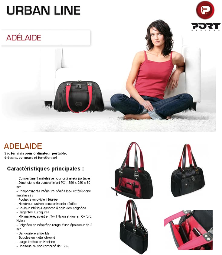 Sacoche ADELAIDE pour PC 13-14" - Port Designs (150021)