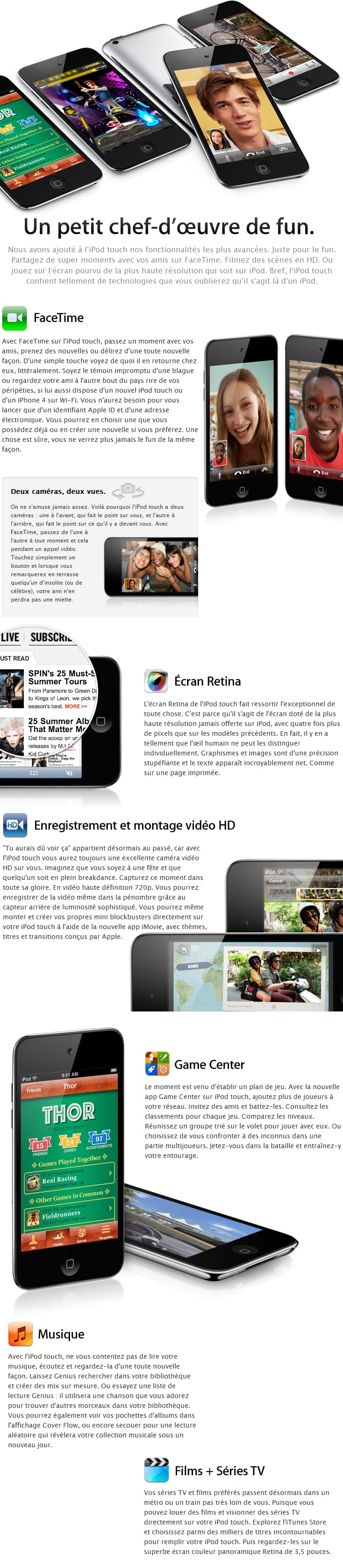 Apple iPod Touch 32 Go (4ème génération) - Nouveau