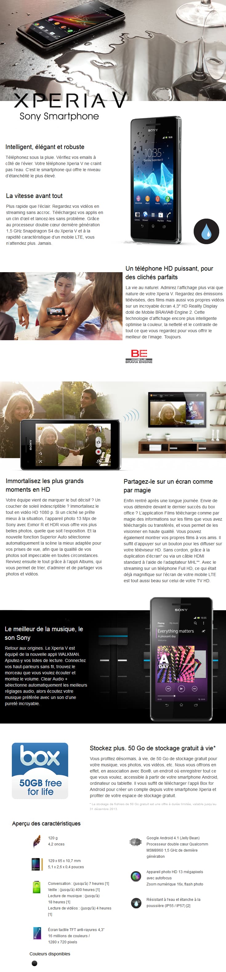 Sony XPERIA™ V Smartphone