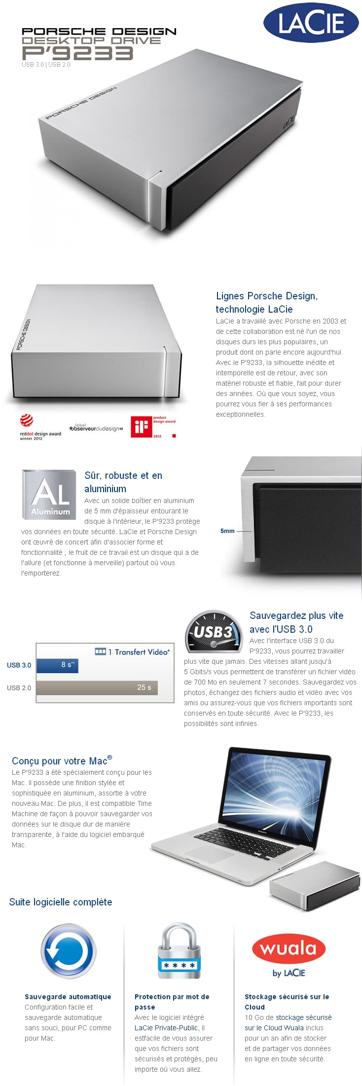 LaCie Porsche Design P’9233 Desktop Drive - USB 3.0
