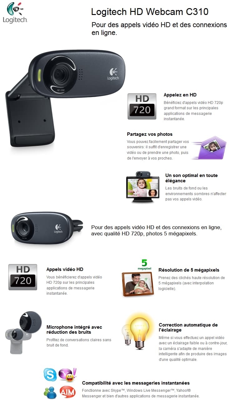 Logitech HD Webcam C310