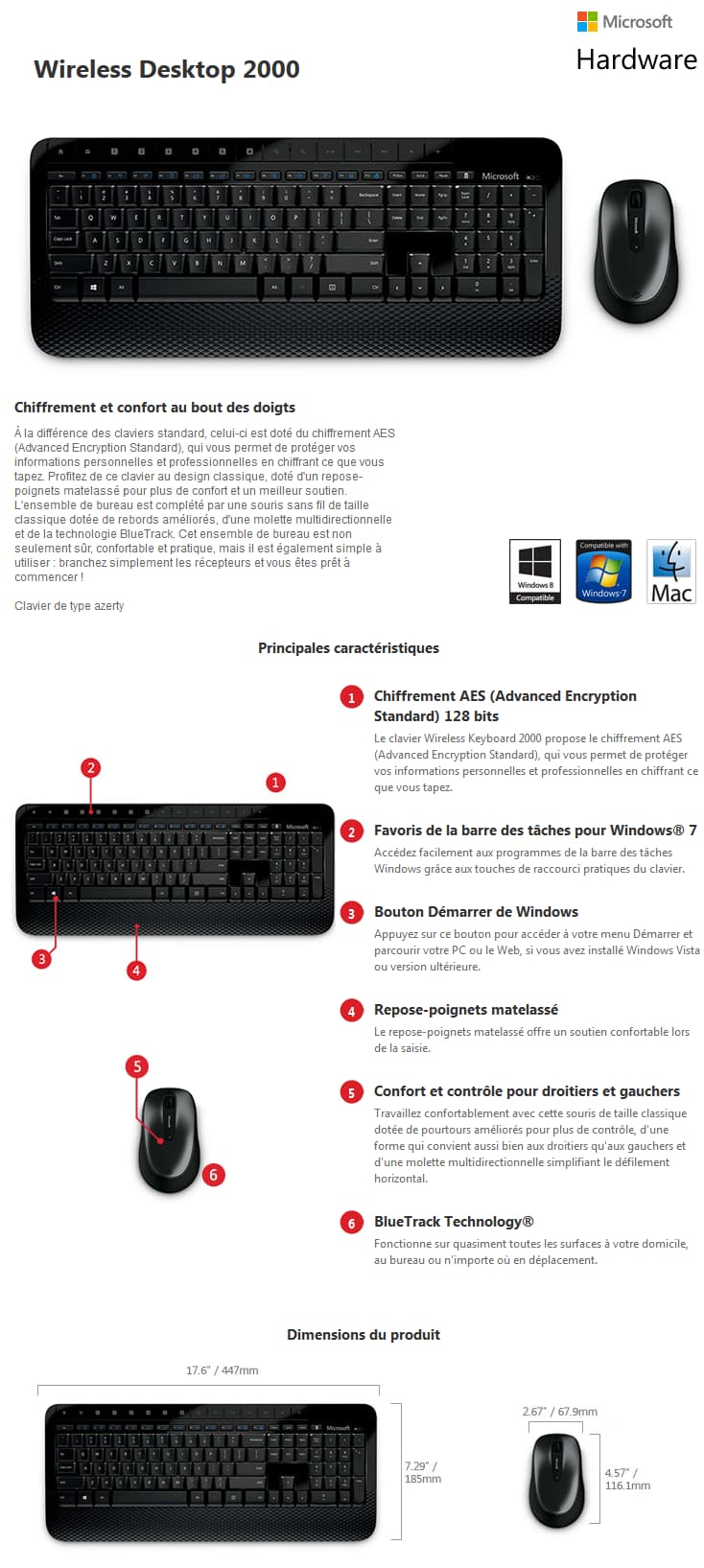 Microsoft Wireless Desktop 2000 - AZERTY