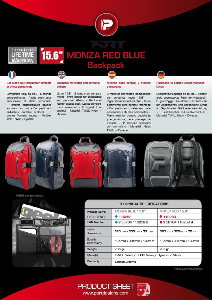 Sac à dos MONZA Backpack 15,6" - Port Designs