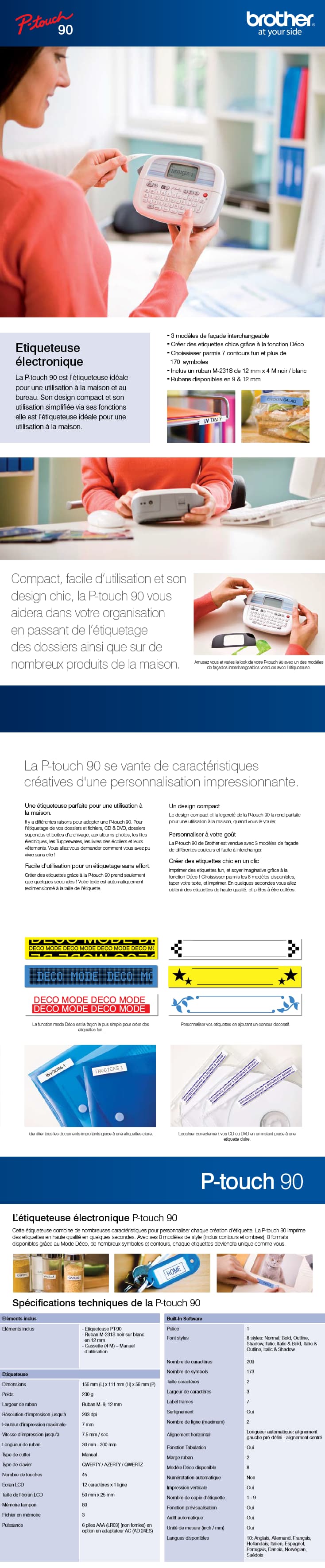 Etiqueteuse portable Brother PT-90
