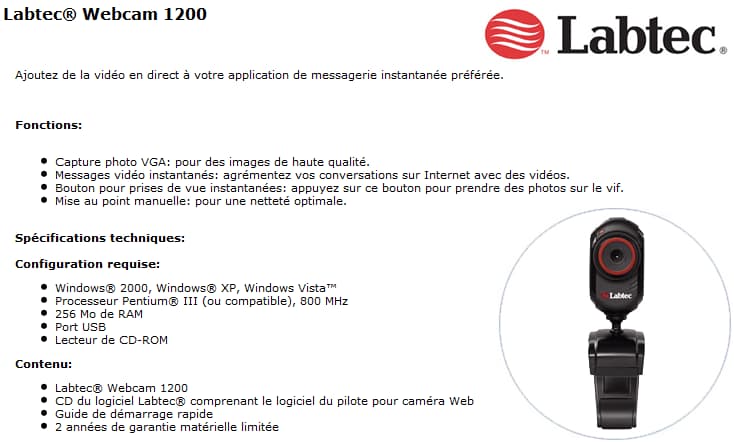 Labtec Webcam 1200