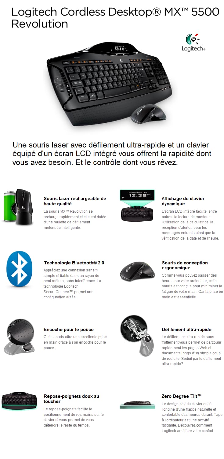 Logitech Cordless Desktop MX 5500 Revolution