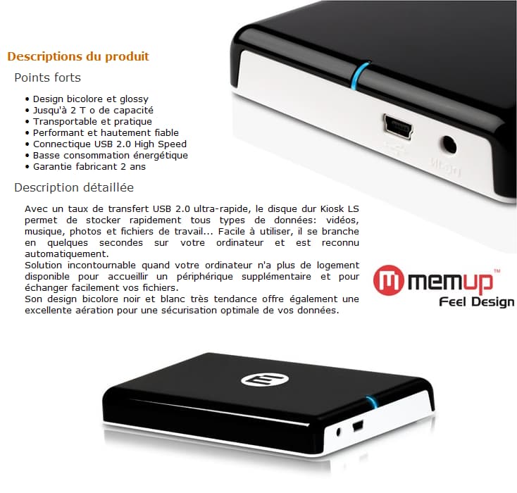 Disque dur 2,5" Memup KIOSK LS series