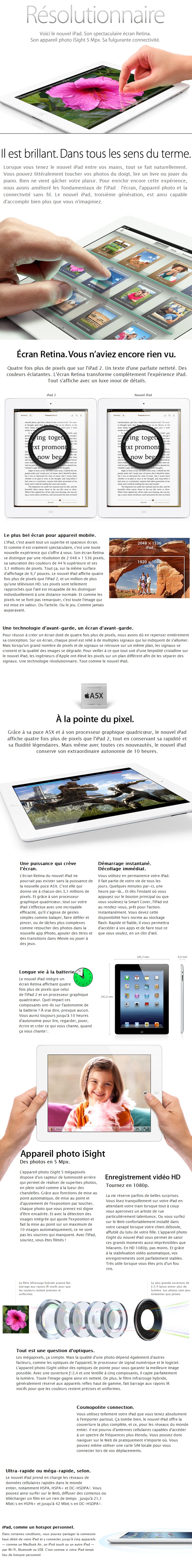 Le nouvel iPad d'Apple