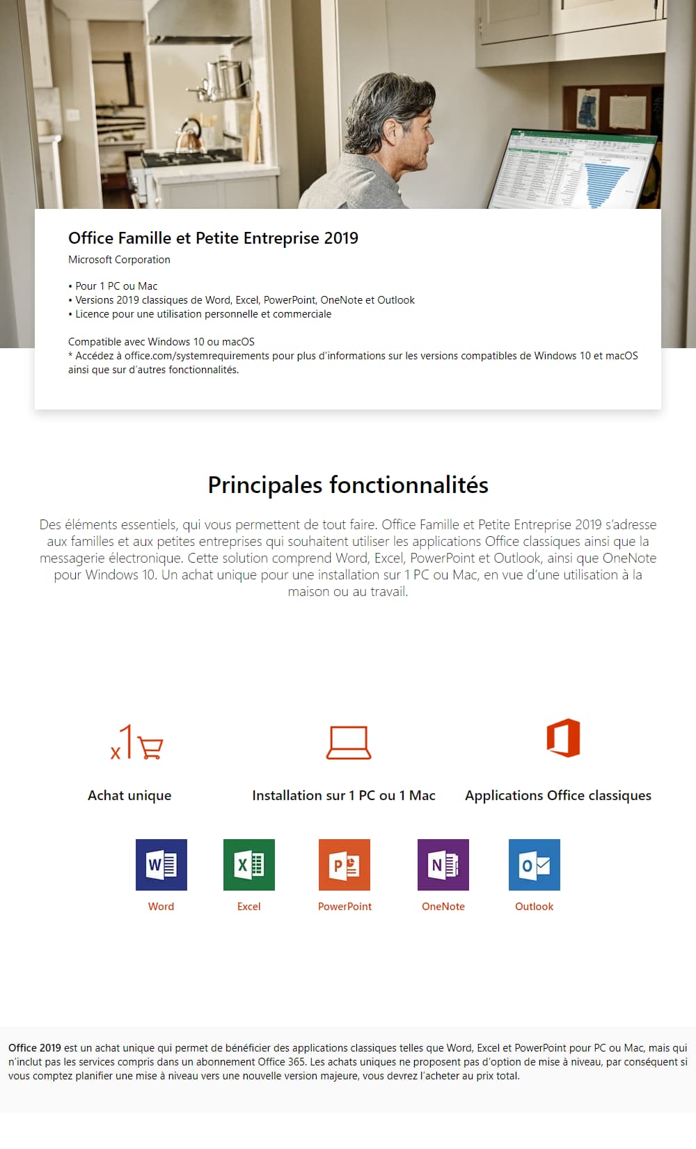 Microsoft Office Famille et Petite Entreprise 2019 - Français (T5D-03243)