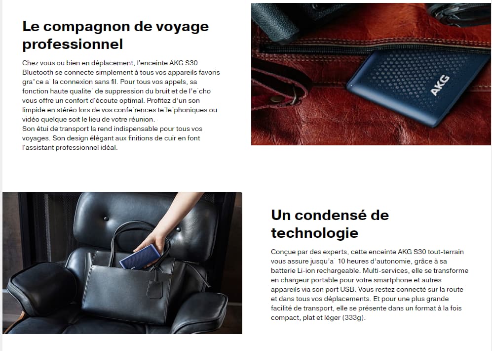 Haut-parleur de voyage Samsung AKG S30 Tout-en-un (GP-U999HAASAAA)