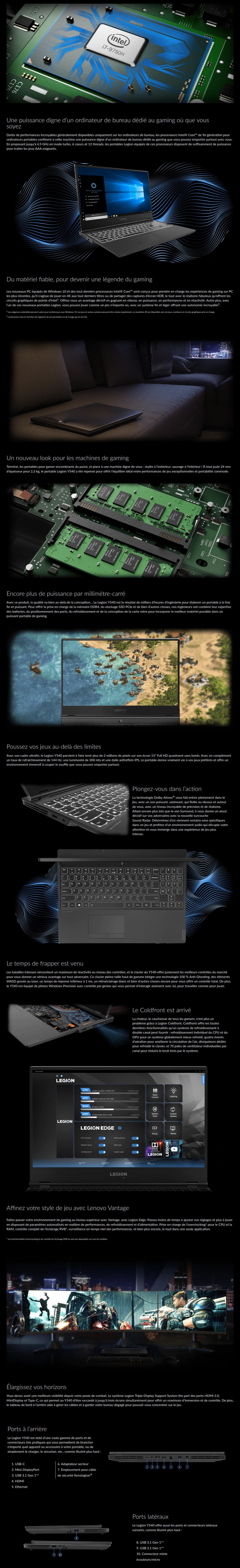 Ordinateur Portable Lenovo Legion Y540-15IRH-PG0 (81SY00RHFE)