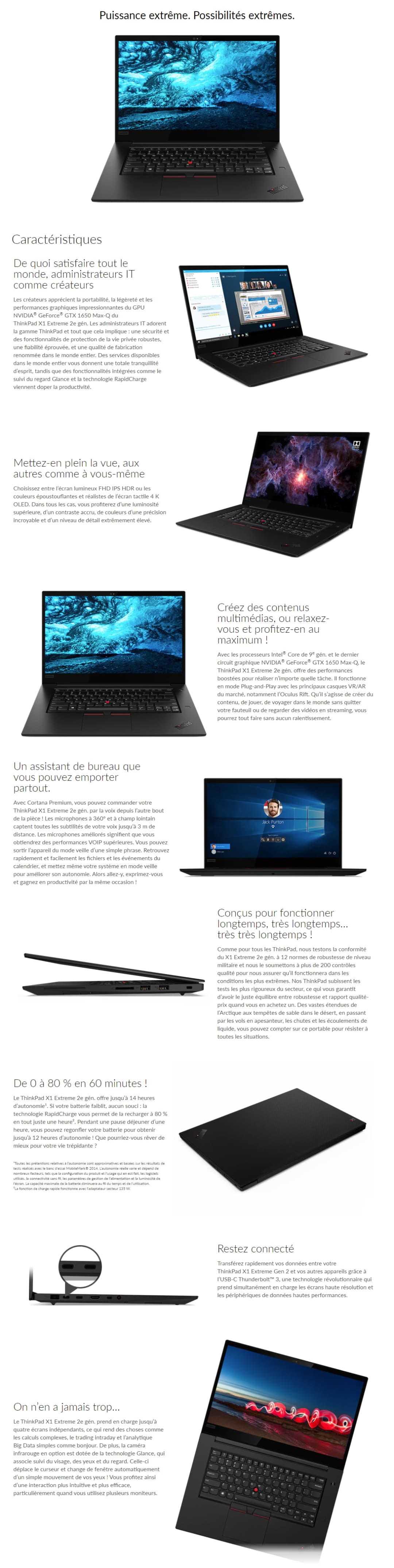 Ordinateur Portable Lenovo ThinkPad X1 Extreme (20QV00CMFE)