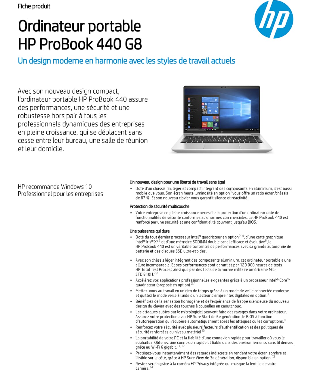 Ordinateur portable HP ProBook 440 G8 (32M74EA)