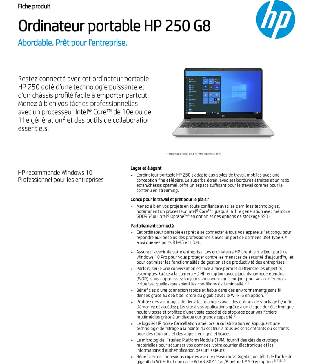Ordinateur portable HP 250 G8 (27K10EA)