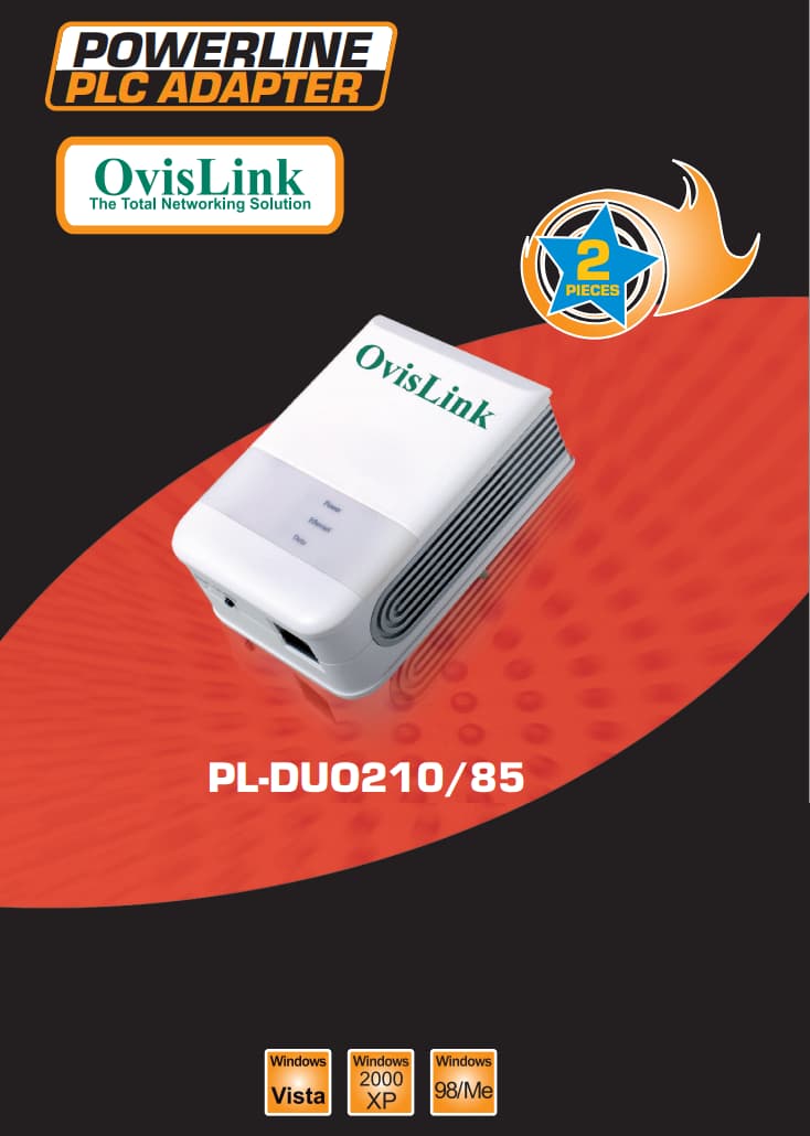 Ovislink PL-DUO85 - Pack de 2 adaptateurs CPL 85 Mbps