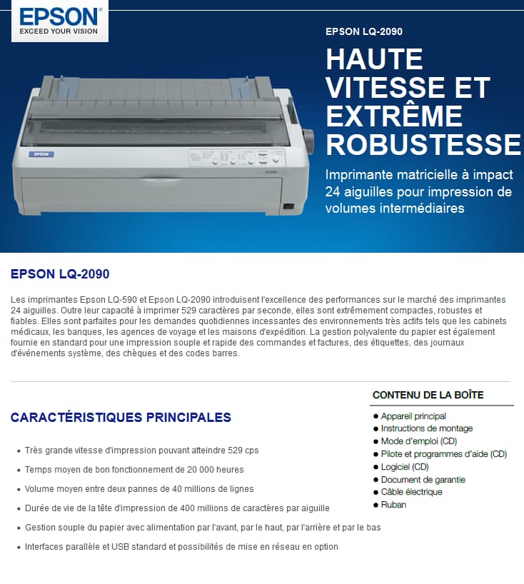 Imprimante matricielle à impact Epson LQ-2090 (C11C559012)