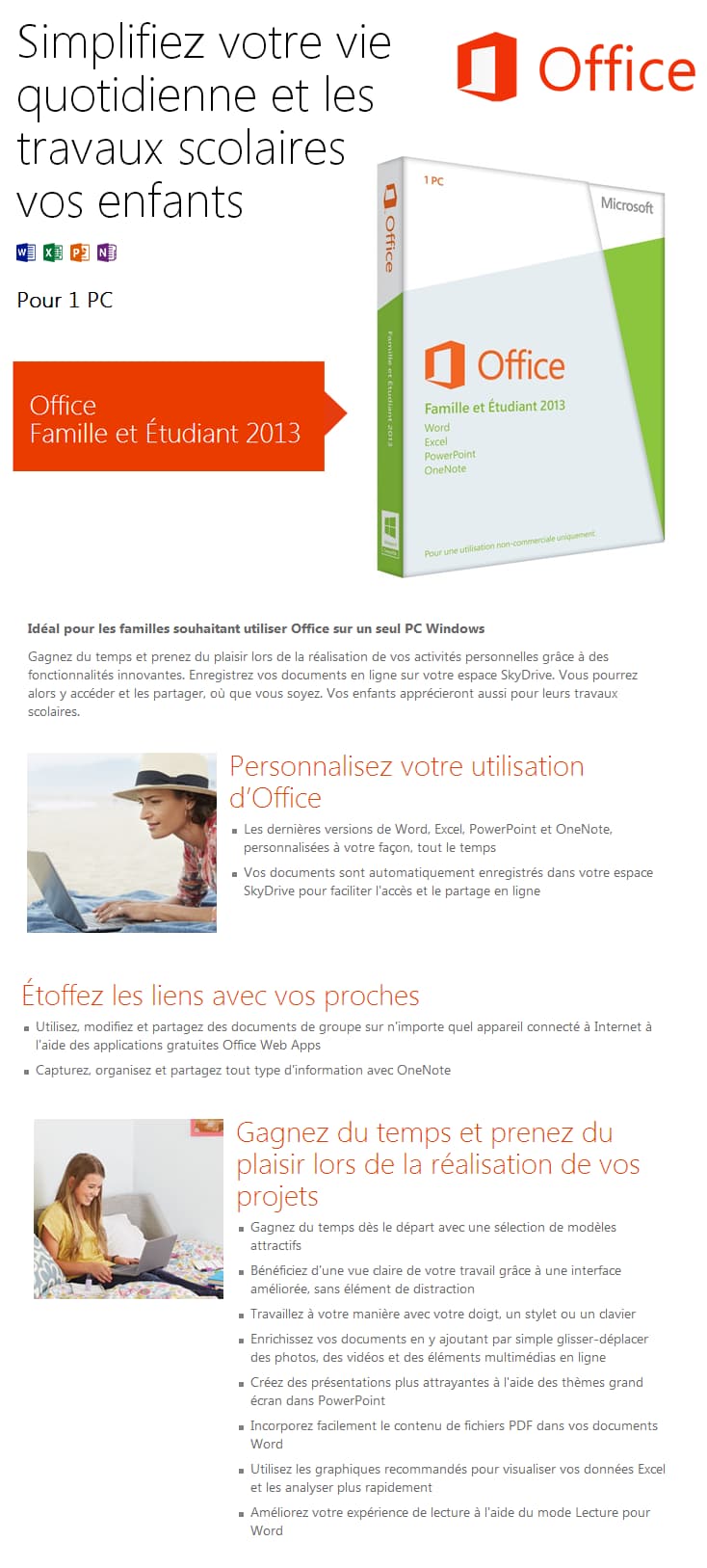Microsoft Office Famille et Etudiant 2013 32-bit/x64 Français Only EM DVD