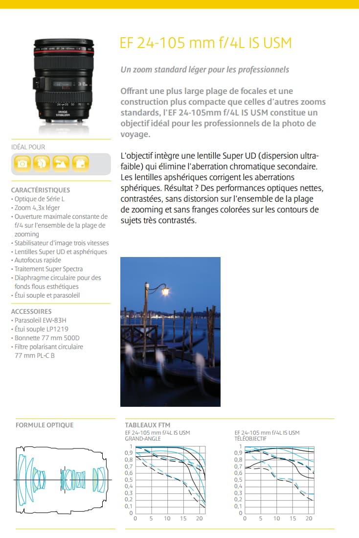 Canon objectif EF 24-105mm f/4.0L IS USM