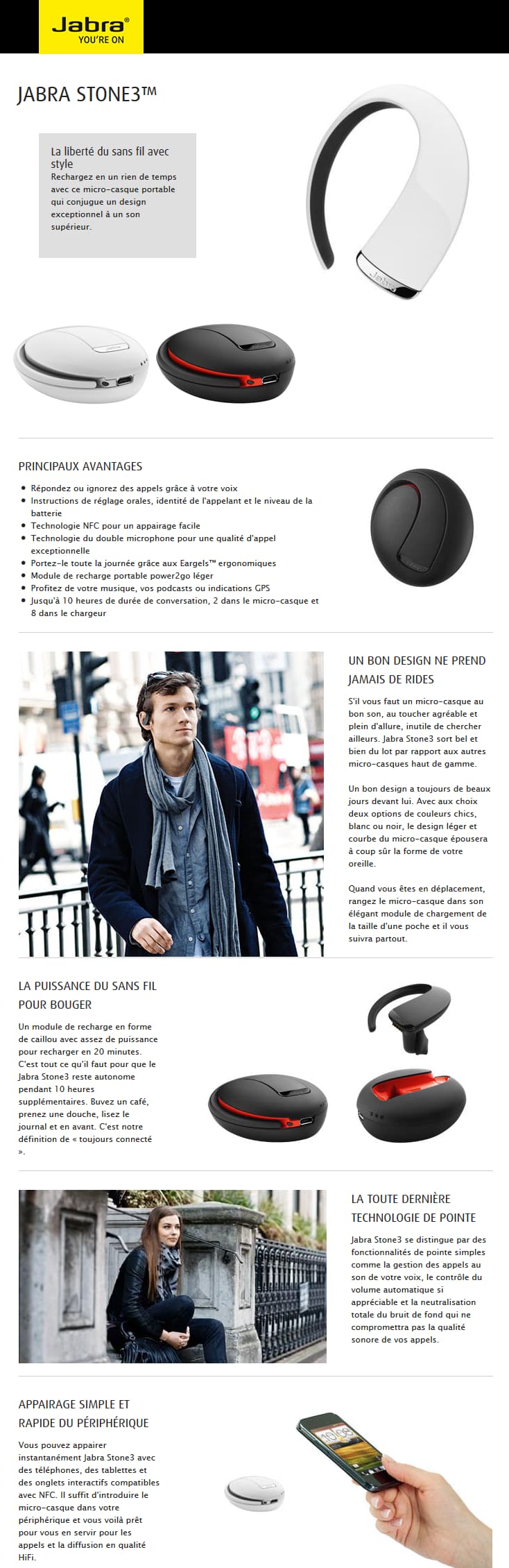 Oreillette bluetooth Jabra STONE3